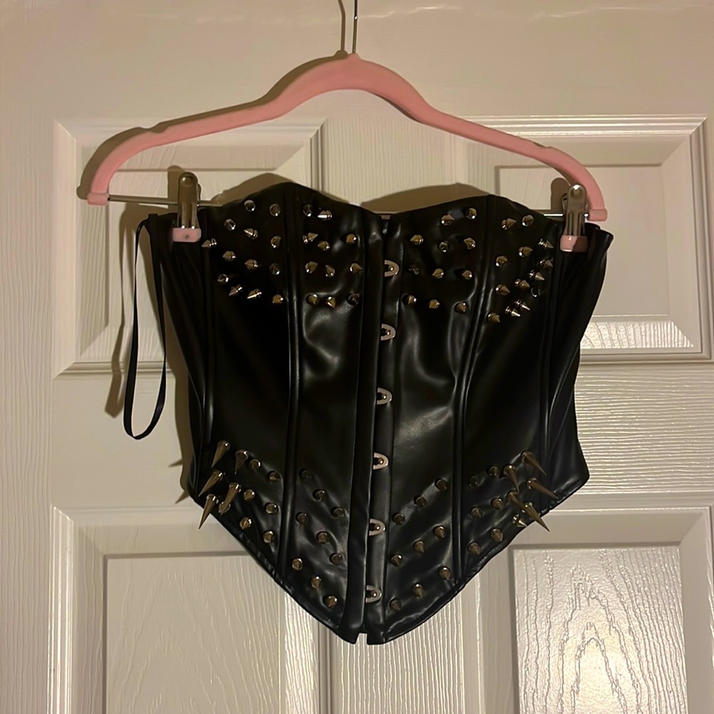 Black spike corset BRAND NEW